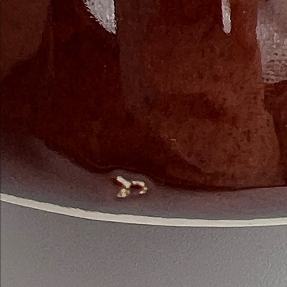 Hermitage Pottery Brown Drip Glaze Lamp Styled Finger Candle Holder 221157 - Picture 10 of 13